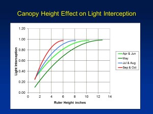 Light interception and Pasture height