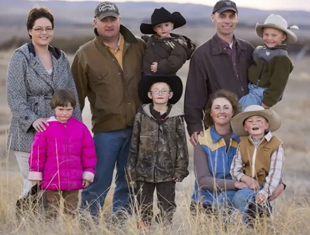 Adam and Sarah and their families.  Photo from WWF video.