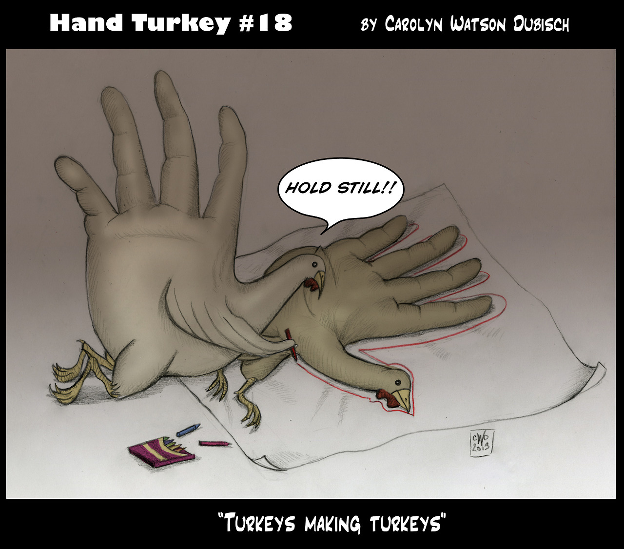 Hand Turkey #18-drawing