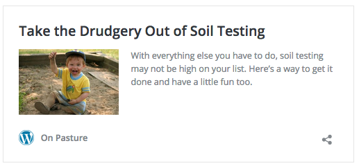 Take the Drudgery Out of Soil Testing